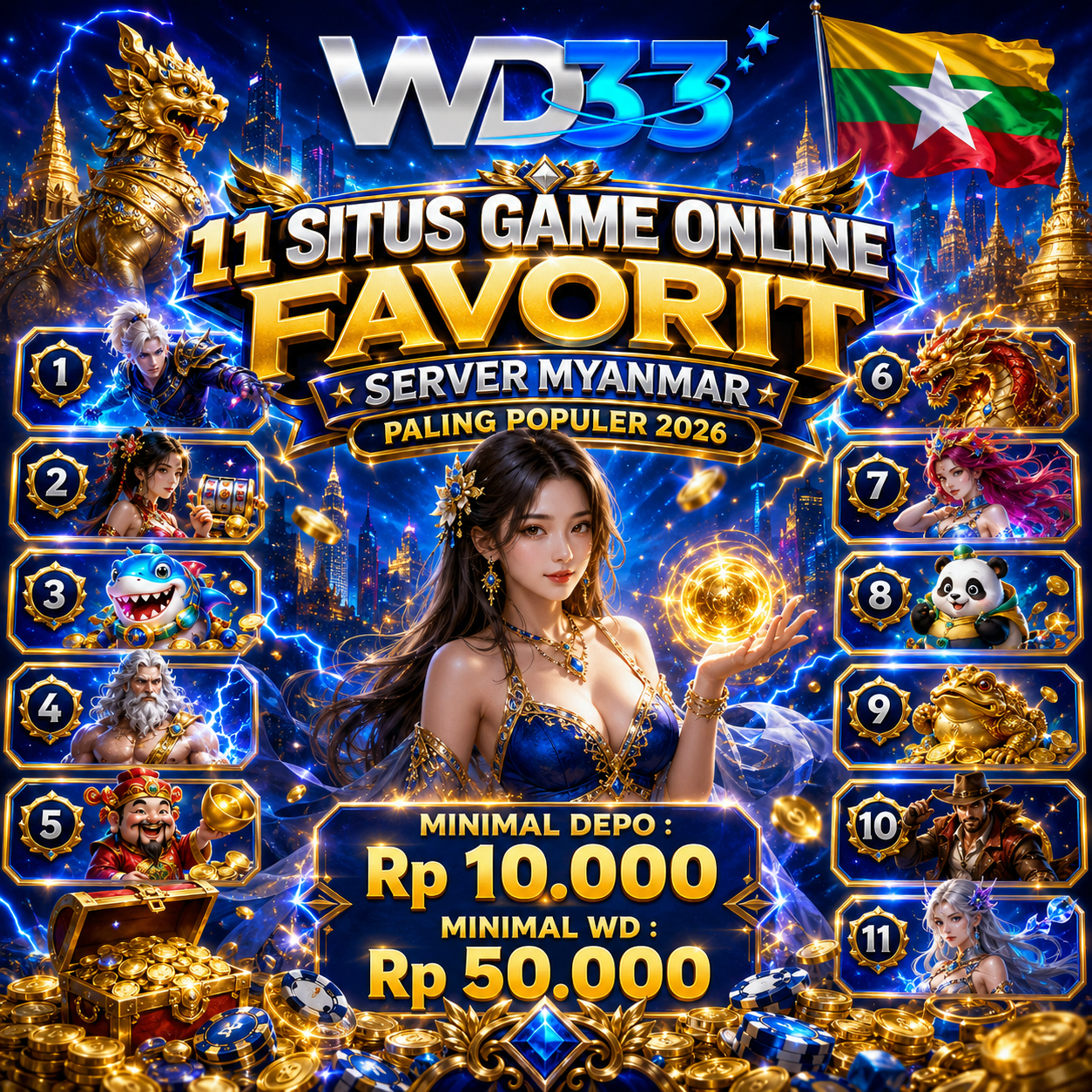 WD33 : 11 Situs Game Online Favorit Server Myanmar Paling Populer 2026 in Medan